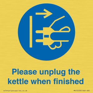 Please unplug the kettle when finished